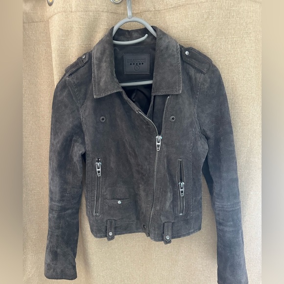 Blank NYC Jackets & Blazers - Blank NYC Gray Suede Leather Jacket